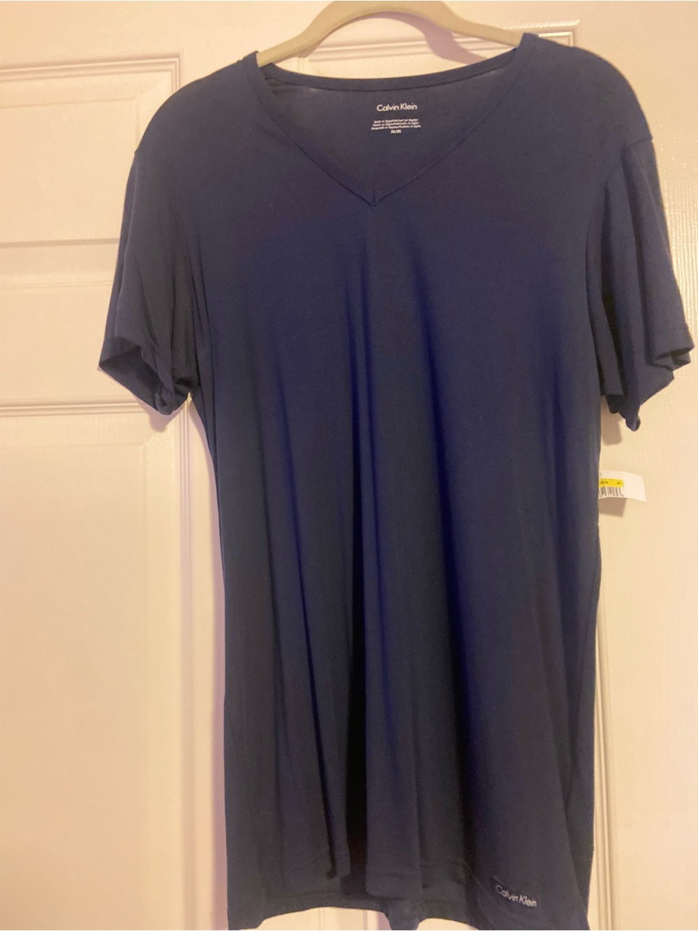 Calvin Klein Men's Dark Blue V-Neck Short Sleeve Tee